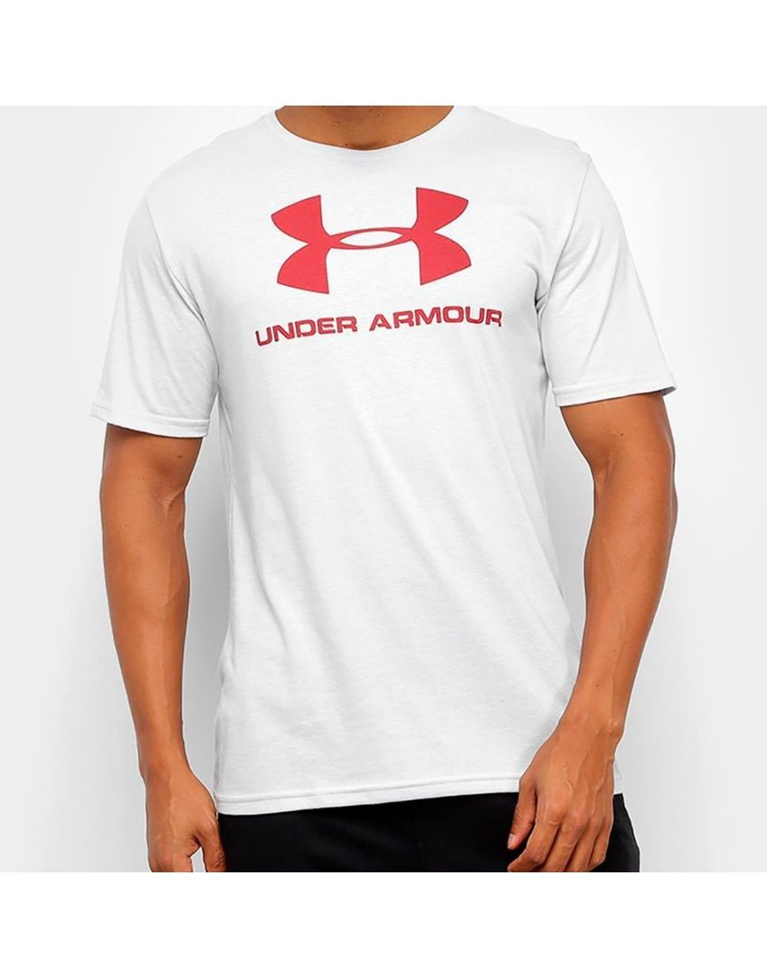 Camiseta Under Armour Logo Sportstyle Masculina - Preto+Branco