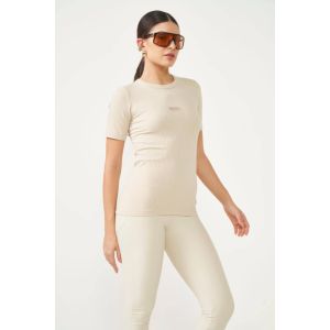 BLUSA COLCCI SPORT CANELADA FEMININA BEGE