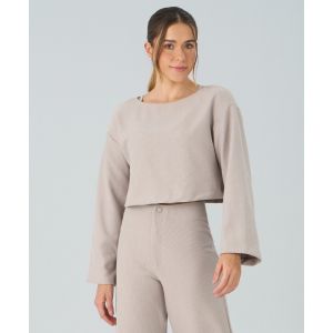 BLUSA ALTO GIRO CANELADA COMFY