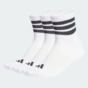 MEIA ADIDAS CANO MEDIO 3 LISTRAS 3P