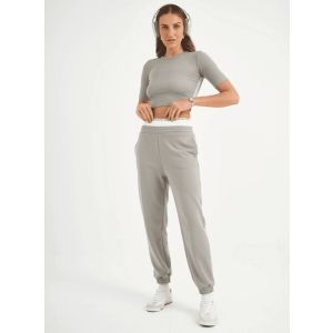 BLUSA COLCCI SPORT SLIM CANELADA FEMININA CINZA